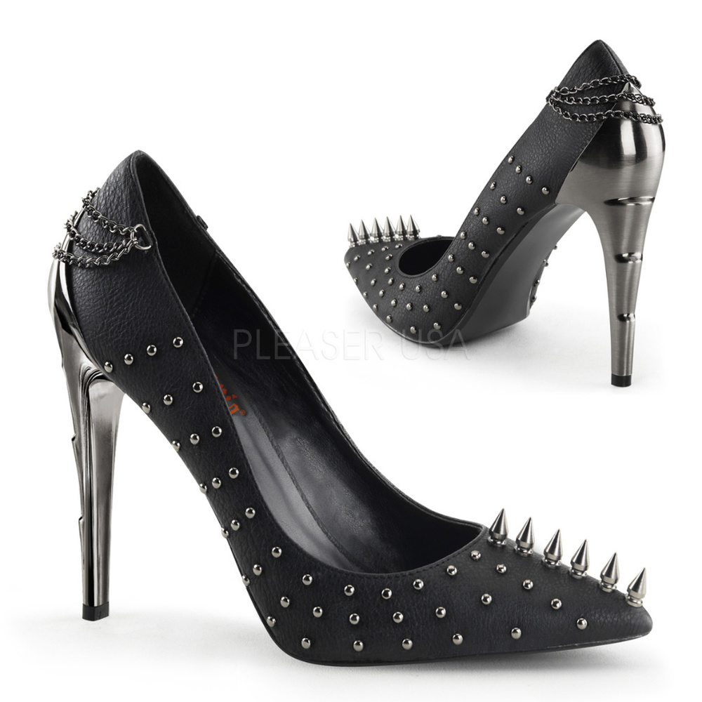 High Heel Stiletto Lightning Bolt Spike Chain Punk